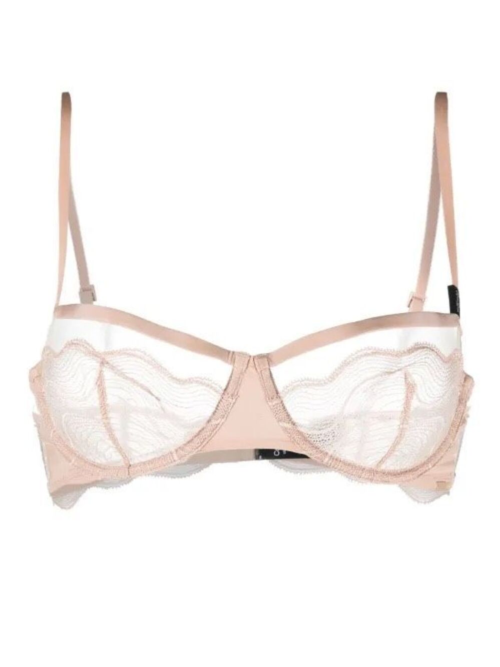 Calvin Klein Graphic Sheer Lace Unlined Underwire Balconette Bra Cedar 32A